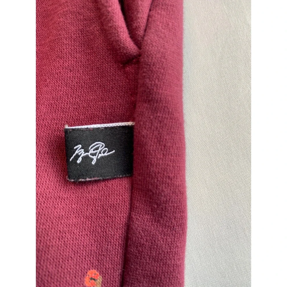 Jordan Flight MVP Fleece Pants Mens XL Burgundy All Over Print Joggers